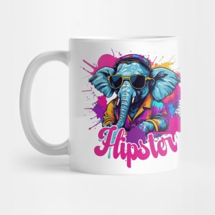 Cool Elephant with paint splashes Mug